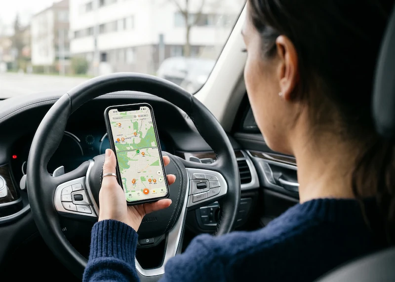 Fuel Daddy app showing live fuel prices near you